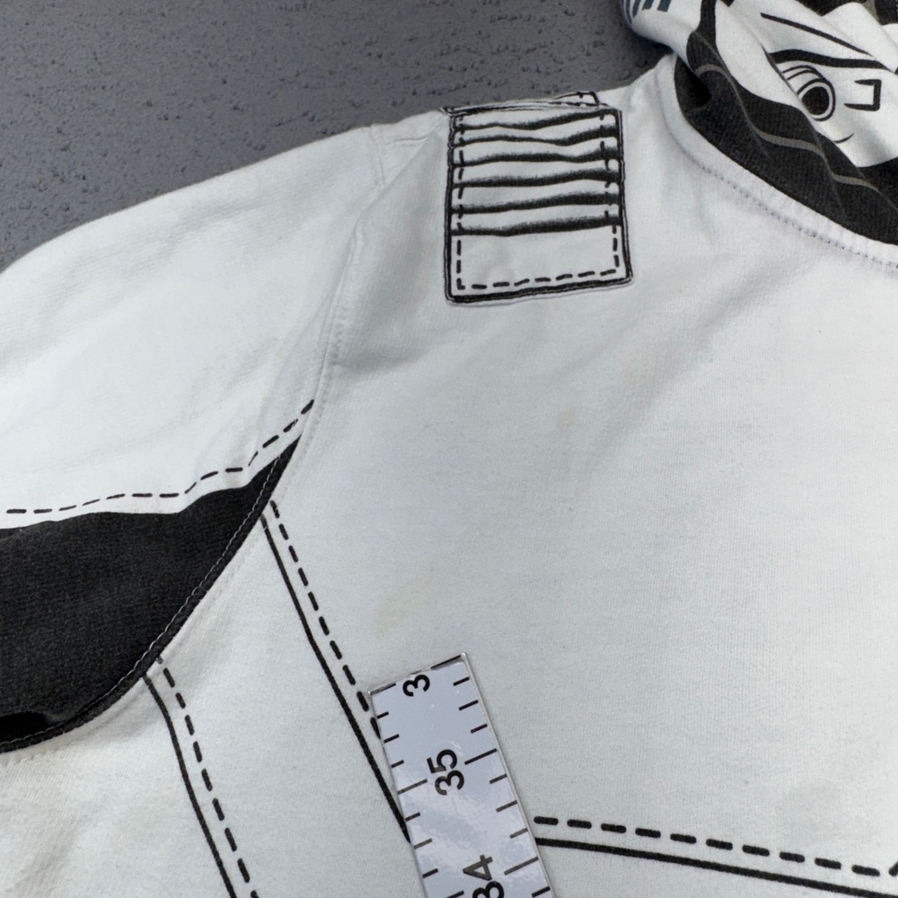 Star Wars Stormtrooper Hoodie Mens XL White Full Zip Costume Graphic Jacket - Picture 7 of 10